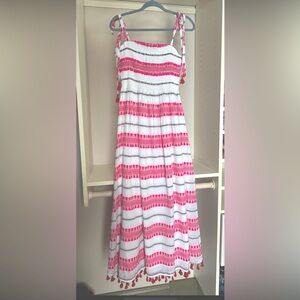 Pink and White womens Dress
